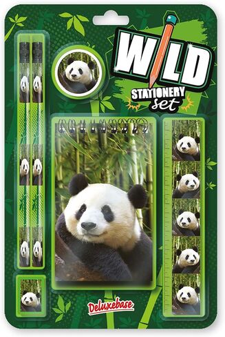 مجموعة قرطاسية Deluxebase Wild - تتضمن مجموعات قرطاسية المدرسة Baby Seal من اللوازم المدرسية قلمين رصاص وممحاة قلم رصاص ومبراة قلم رصاص ومسطرة ودفتر ملاحظات لطيف. هدايا اللوازم القرطاسية للأطفال in Saudi Arabia