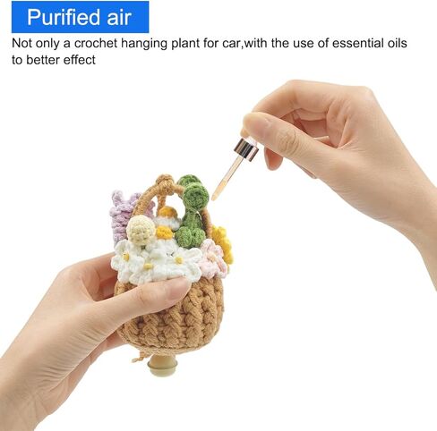 إكسسوارات معلقة على شكل مرآة سيارة كروشيه لطيفة، قطعتان من AIFUDA لتزيين السيارة يدويًا للنساء، مناسبة لحقائب الظهر، وإكسسوارات السيارات، وتزيين المنزل in Kuwait