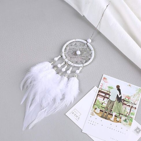 Dream Catchers for Cars Rear View Mirror, Small Feather Dream Catcher Wall Hanging Car Deco Accessories for Women (Grey) in Saudi Arabia