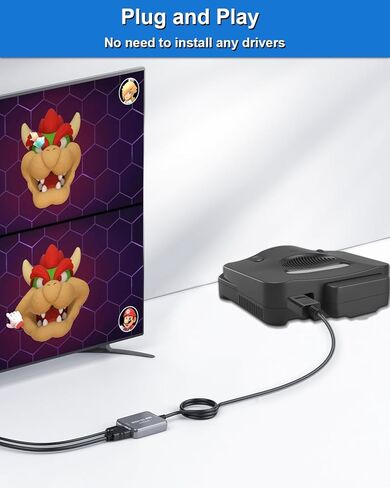 محول محول Hiprorca N64 إلى HDMI، كابل N64 إلى HDMI، متوافق مع N64/ Game Cube/SNES/SFC in Kuwait