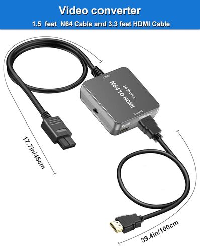 محول محول Hiprorca N64 إلى HDMI، كابل N64 إلى HDMI، متوافق مع N64/ Game Cube/SNES/SFC in Kuwait