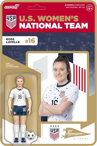 Super7 USWNT Soccer Alex Morgan - 3.75" U.S. Women's National Team Action Figure with Soccer Ball Accessory Sports Collectibles and Retro Toys in Saudi Arabia
