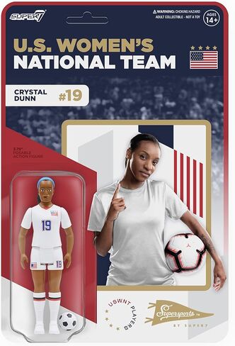 Super7 USWNT Soccer Alex Morgan - 3.75" U.S. Women's National Team Action Figure with Soccer Ball Accessory Sports Collectibles and Retro Toys in Saudi Arabia