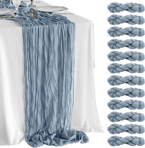 12 Pack 10 Ft Nude Cheesecloth Table Runner Boho Table Runner Rustic Sheer Table Decor Romantic Wedding Runner Gauze Table Runner for Baby Shower Bridal Shower Birthday Party Table Decor in Saudi Arabia