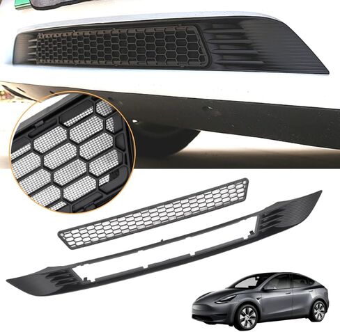 شبكة شواية أمامية من NITOYO مناسبة لطراز Tesla Y، حشوات شبكة شبكية متوافقة مع طراز Tesla Y، غطاء شبكة تهوية لمدخل الهواء الأمامي، شبكة شواء مناسبة لملحقات Tesla Model Y 2023 2022 2021 in Kuwait