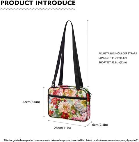 Artistic Butterfly Bible Carrying Case for Women Zippered Bible Organizer Waterproof Scripture Case Church Bag Bible Protective with Handle Pockets Multifunctional Messenger Bag in Saudi Arabia