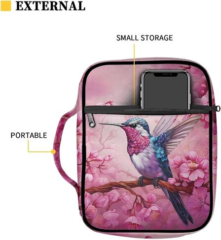 Black Bible Covers Durable Scripture Book Holder Protects Your Books and Study Items Handbag Open with Zipper, Classical Marble Print in Saudi Arabia