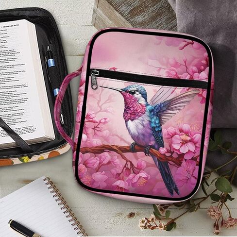 Black Bible Covers Durable Scripture Book Holder Protects Your Books and Study Items Handbag Open with Zipper, Classical Marble Print in Saudi Arabia