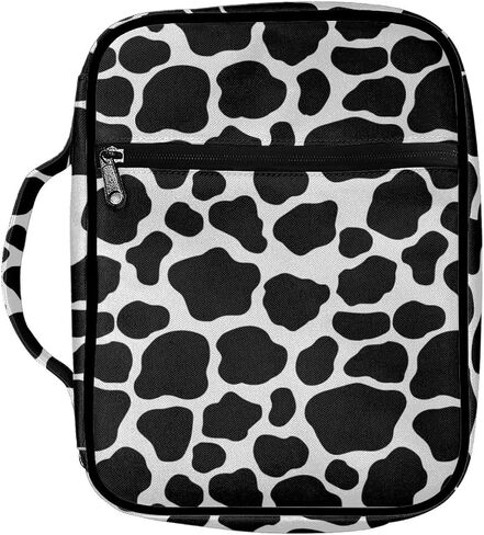 Black Bible Covers Durable Scripture Book Holder Protects Your Books and Study Items Handbag Open with Zipper, Classical Marble Print in Saudi Arabia