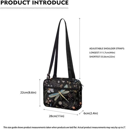 Artistic Butterfly Bible Carrying Case for Women Zippered Bible Organizer Waterproof Scripture Case Church Bag Bible Protective with Handle Pockets Multifunctional Messenger Bag in Saudi Arabia