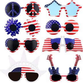 4th of July Glasses Sunglasses USA Patriotic Party Favors, American Flag Glasses for Independence Day Accessories in Saudi Arabia