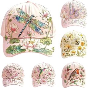The Garden Morning 2026 Floral Print Baseball Cap Breathable Casual Sun Hat, Adjustable Hat Outdoor Daily Wear in Saudi Arabia