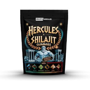 Holistic Hercules Himalayan Gold Shilajit Gummies with Ashwagandha Black Maca Tongkat Ali Panax Ginseng Mucuna | 100% Natural Organic | Vegan Non-GMO Sugar-Free (30) in Saudi Arabia