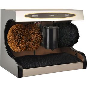 Automatic Electric Shoe Polisher, Commercial Shoe-Shining Machine, Stainless Steel Commercial Automatic Induction Shoe Polishing Machine, for Home Public Hotel Lobby,Silver in Saudi Arabia