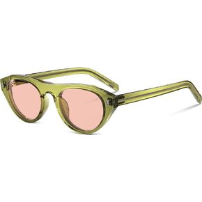 Retro Oval Sunglasses for Women Men Small Narrow 90s Vintage Round Shades UV400 Lightweight Designer Cateye Glasses in Saudi Arabia