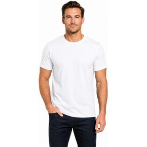 Men's 100% Cotton T-Shirt, Soft Crew Neck Short Sleeve Tee, Classic Comfort Fit in Saudi Arabia