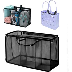 Beach Bag Organizer Compatible with X Large Bogg Bag, Lightweight Mesh Insert Divider Pouch with 7 Pockets & Zipper for Original XL Bogg Bags, Bogg Bag Charms, Beach Tote Essentials Accessories in Kuwait