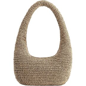 Straw Beach Bag for Women, Summer Tote Bag for Vacation, Hobo Shoulder Bag for Beach Wedding Travel in Saudi Arabia