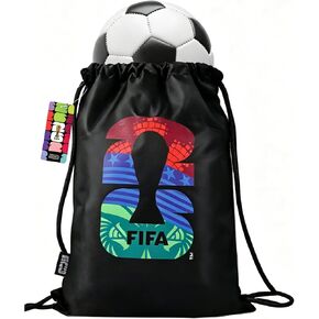 FIFA World Cup 2026 Merchandise Drawstring Backpack Bag, Nylon Drawstring Bag Large Capacity for Sports, Gym Backpack for Men Women, Travel & Daily Use, Colored in Saudi Arabia