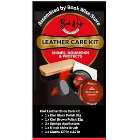 Shoe Shine Kit – KIWI® Shoe Polish Black & Brown (32g Each) – Leather Shoe Care Kit with Horsehair Brush, Daubers & Cloth – Boot & Dress Shoe Polish Kit in Saudi Arabia