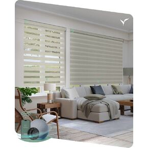 Yoolax Motorized Blinds with Remote, Motorized Zebra Shades Compatible with Alexa, Privacy Motorized Blinds, Zebra Shades for Windows, Fabric Sample (Multicolor) in Saudi Arabia