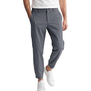 Runcati Mens Stretch Golf Pants Casual Slim Fit Cropped Tapered Dress Pants Elastic Waist Lightweight Trousers in Saudi Arabia