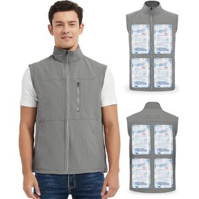Cooling Vest for Men Ice Vest with 24 Ice Packs Cold Vest for Hot Weather Outdoor Work Everyday Active in Saudi Arabia