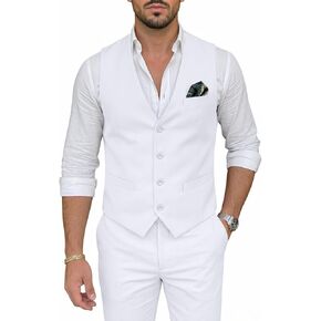 Men's 2 Piece Suit Slim Fit V-Neck Vest Adjustable Pants Elegant Tuxedo Set for Work Wedding Party in Saudi Arabia