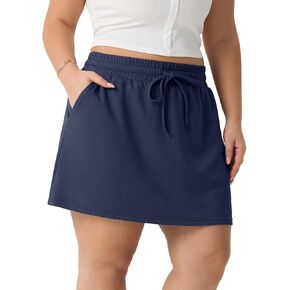 OLRIK Plus Size Casual Skirts for Women with Anti-Chafing Built-in Shorts Athletic Skorts for Golf Tennis Running and Workout in Saudi Arabia
