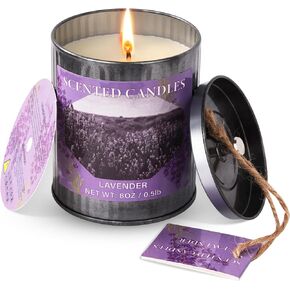 Scented Candles for Home, 8oz Soy Candle, 50H Burn, Lavender Aromatherapy, White Candle in Gift Box, Perfect for Birthday, Mother's Day, Christmas in Saudi Arabia