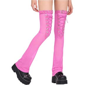 Freebily Women Grunge Leg Warmers Long Boot Mesh Socks 70s 80s Fairy Grunge Leggings Flared Leg Warmers in Saudi Arabia