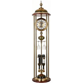 Grandfather Clocks Metal Floor Standing Clock Quartz Silent Wine Rack for Villa Decor in Kuwait