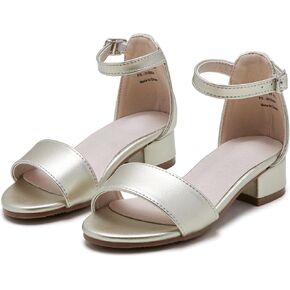 THEE BRON Girls Low Heel Sandals Ankle Strap Open Toe Party Wedding Flower Girl Pumps in Saudi Arabia