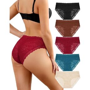 Lace Underwear for Womens Sexy Bikini Panties Soft Stretch Cheeky Briefs Multipack S-XXL in Saudi Arabia