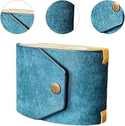 Colaxi Cash Wrap Wallet with Clasp Organizer Lightweight Fashion Handy Purse Bands Leather Money Clip Holder for Business Trip Shopping Men Women for Bills, Slim Pocket Money, Blue in Kuwait