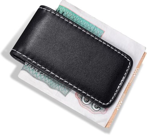 Magnetic Money Clip, Men's New Leather Money Holder Magnetic Business Card Holder Father's Day Gift, Holds Up to 15 Cash in Kuwait