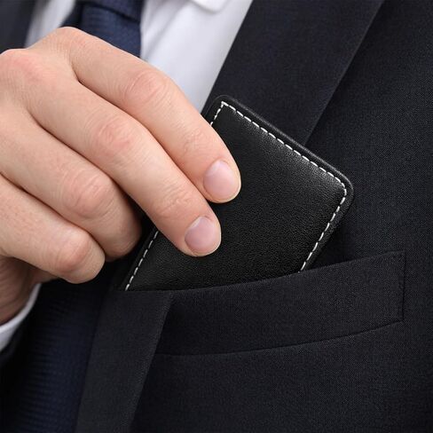 Magnetic Money Clip, Men's New Leather Money Holder Magnetic Business Card Holder Father's Day Gift, Holds Up to 15 Cash in Kuwait