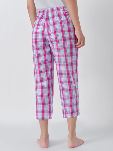 Latuza Women's Woven Cotton Capri Pajama Pants Poplin Pj Bottoms in Kuwait