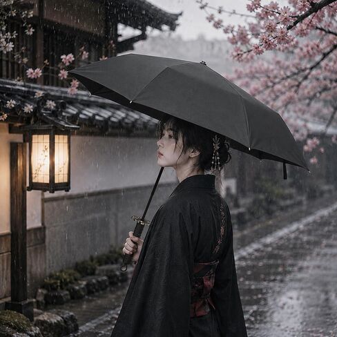 Samurai Sword Katana Umbrella with Japanese Style Handle, Full-Automatic Rust-Proof and Wind Resistance, Rain & Sun Strong Protection, Portable Cosplay Umbrella for Men Women Adults, Decoration Gift in Kuwait