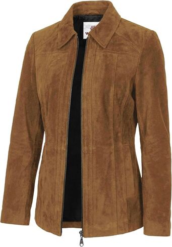 Long Leather Jacket Women - Casual Style Faux Suede Leather Coats for Women in Saudi Arabia