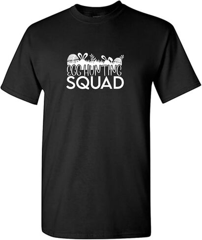 Egg Hunting Squad Funny Graphic Tee | Hilarious Mens T-Shirts Festive Graphic Novelty Easter Gift Tee for Kids T-Shirt in Kuwait