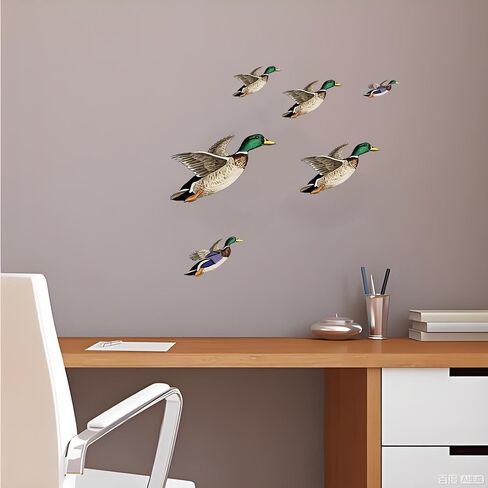 Decorative Flying Mallard Duck Wall Decals 9 Pieces, Waterproof Vinyl Suitable for car Body Rear Windshield Walls Doors and Windows Bumpers and Decoration in Children's Rooms 3A-66 in Saudi Arabia