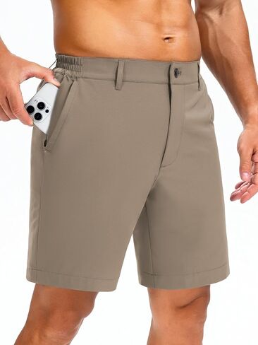 Men's Golf Dress Shorts 7" Stretch Casual Work Flat Front Shorts for Men Lightweight with 4 Pockets Quick Dry in Kuwait