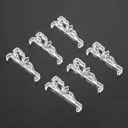 2.5 Inch Clear Plastic Valance Clips, Blinds Hidden Retainer Holder Clips (Pack of 6) for Wood, Faux Wood, and Aluminum Blinds in Kuwait