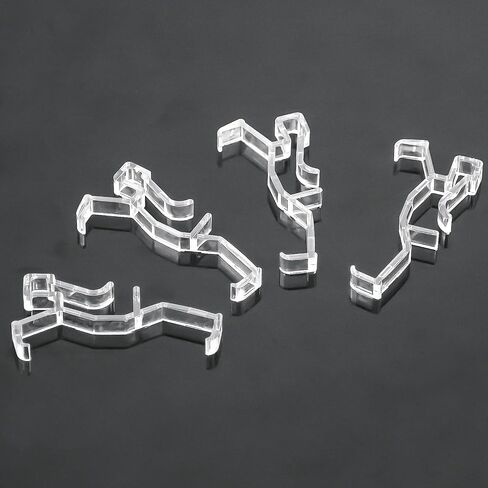 2.5 Inch Clear Plastic Valance Clips, Blinds Hidden Retainer Holder Clips (Pack of 6) for Wood, Faux Wood, and Aluminum Blinds in Kuwait
