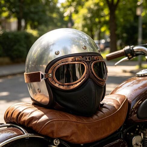 BADALU Vintage Aviator Goggles, Retro Steampunk Motorcycle Goggles Cosplay Accessories Adult Halloween Party in Saudi Arabia