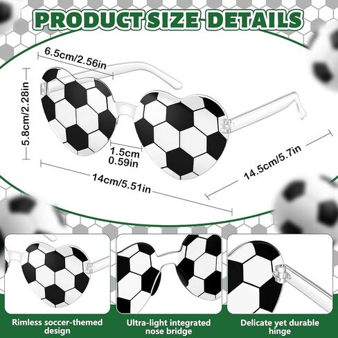 SelfTek 12 Pcs Heart Shaped Soccer basketball softball Sunglasses - Soccer Party Favors Goodie Bag Stuffers for Team Gifts in Kuwait