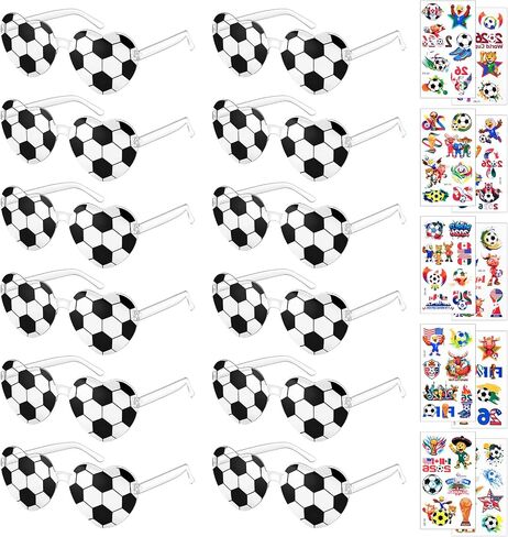 SelfTek 12 Pcs Heart Shaped Soccer basketball softball Sunglasses - Soccer Party Favors Goodie Bag Stuffers for Team Gifts in Kuwait