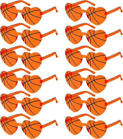 SelfTek 12 Pcs Heart Shaped Soccer basketball softball Sunglasses - Soccer Party Favors Goodie Bag Stuffers for Team Gifts in Kuwait
