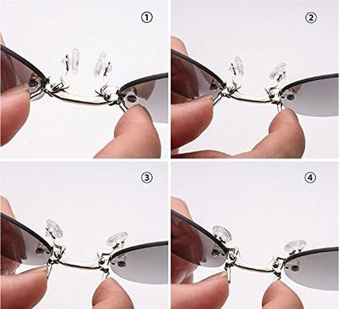 PLOPLO XL Big Retro Round Clip On Nose glasses Matrix Morpheus Movie rimless sunglasses men Women in Saudi Arabia